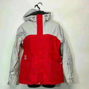 Burton snowboards women’s size small winter coat red and white